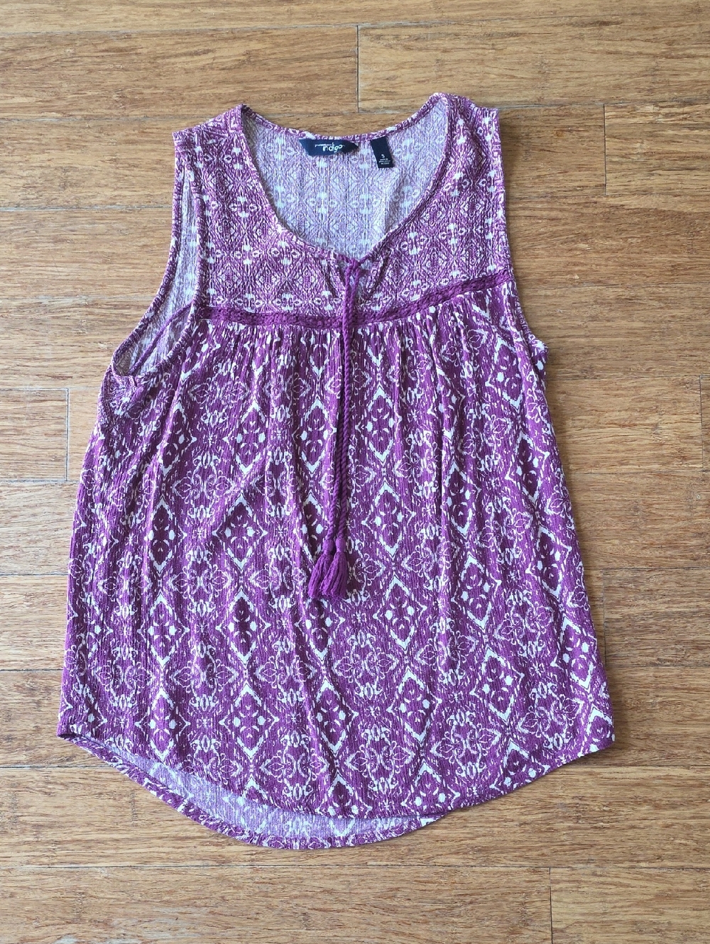 Purple Patterned Tank Top